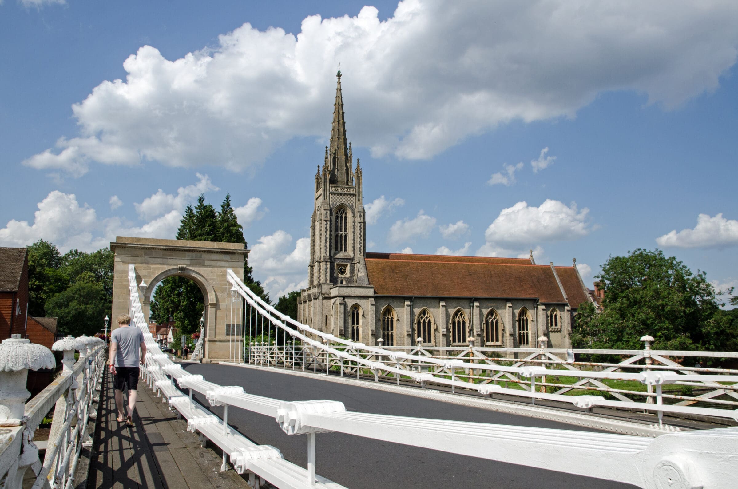 All Saints Church and the Suspension Bridge at Marlow, Buckinghamshire, home of The Burnside Partnership in Marlow
